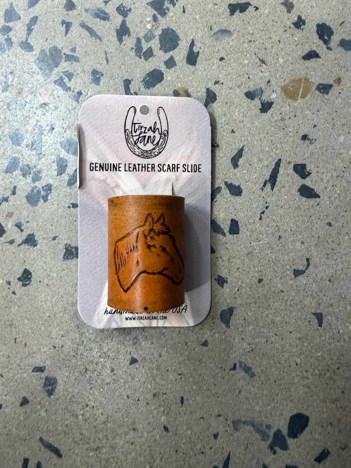Wild Rag Slide - Howdy Cowboy Genuine Leather (Horse Head)