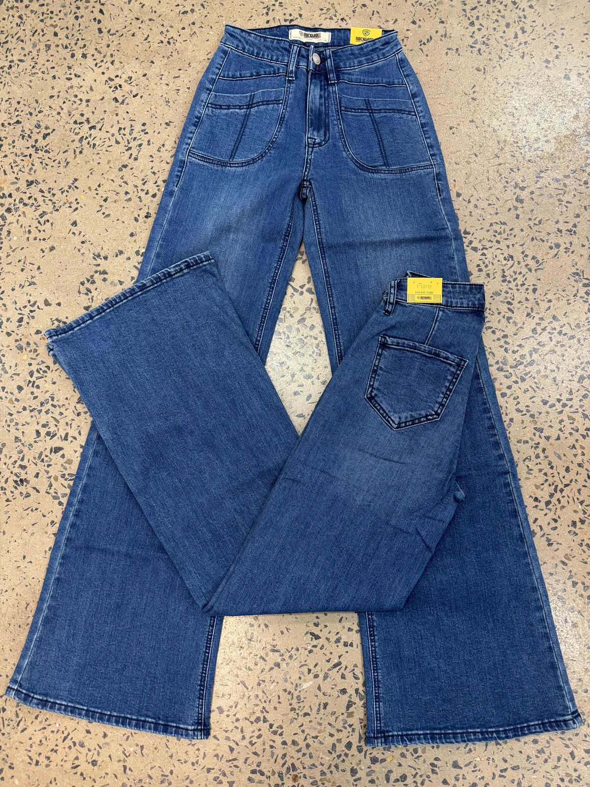 Rock and roll cowgirl flare jeans clearance