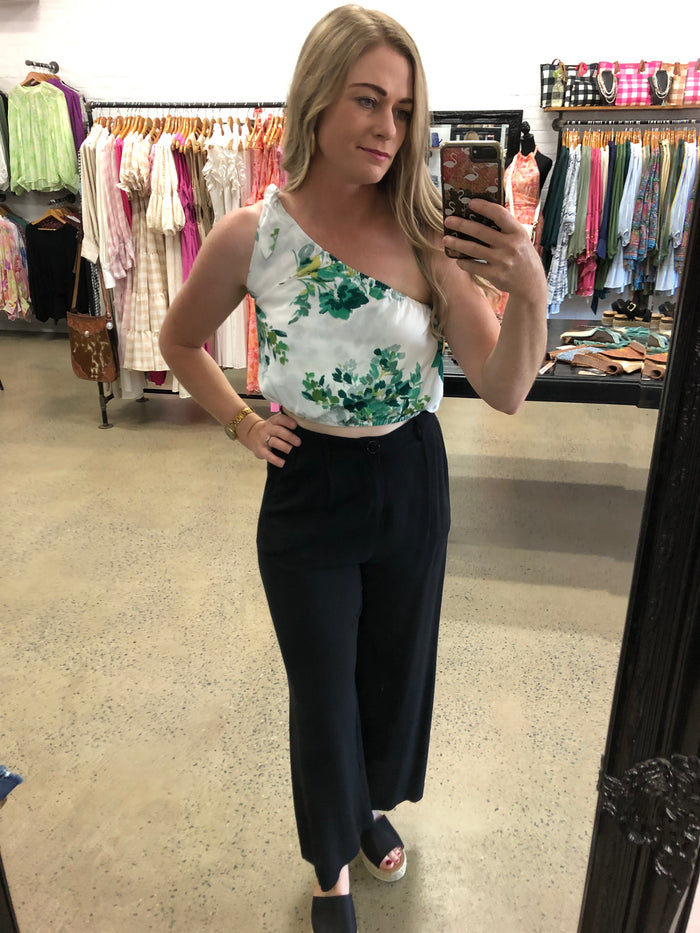 Monica Top - Green Floral