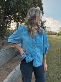 Maverick Top - Blue Denim