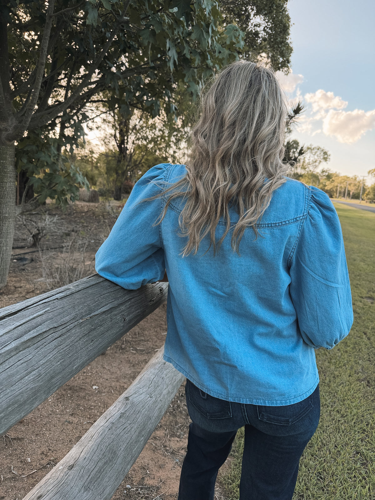 Maverick Top - Blue Denim