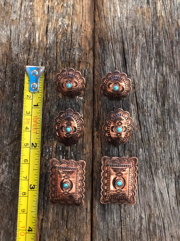 Earring Trio - Copper and Turquoise