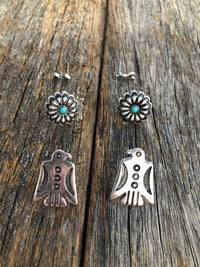 Earring Trio - Antique Silver and Turquoise