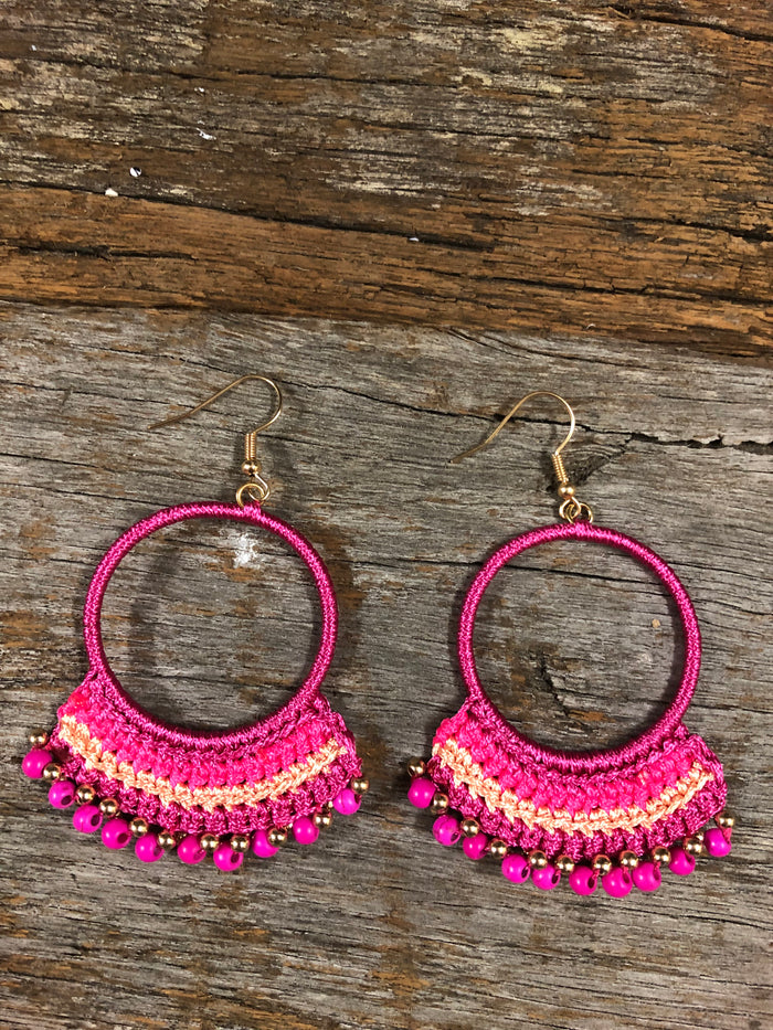 Western Earrings - Contemporary Pink