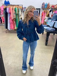 Alyssa Top - Dark Wash Denim