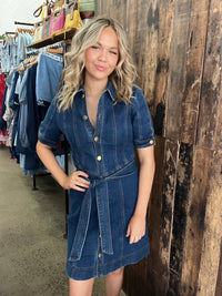 Alba Mini Dress - Dark Denim