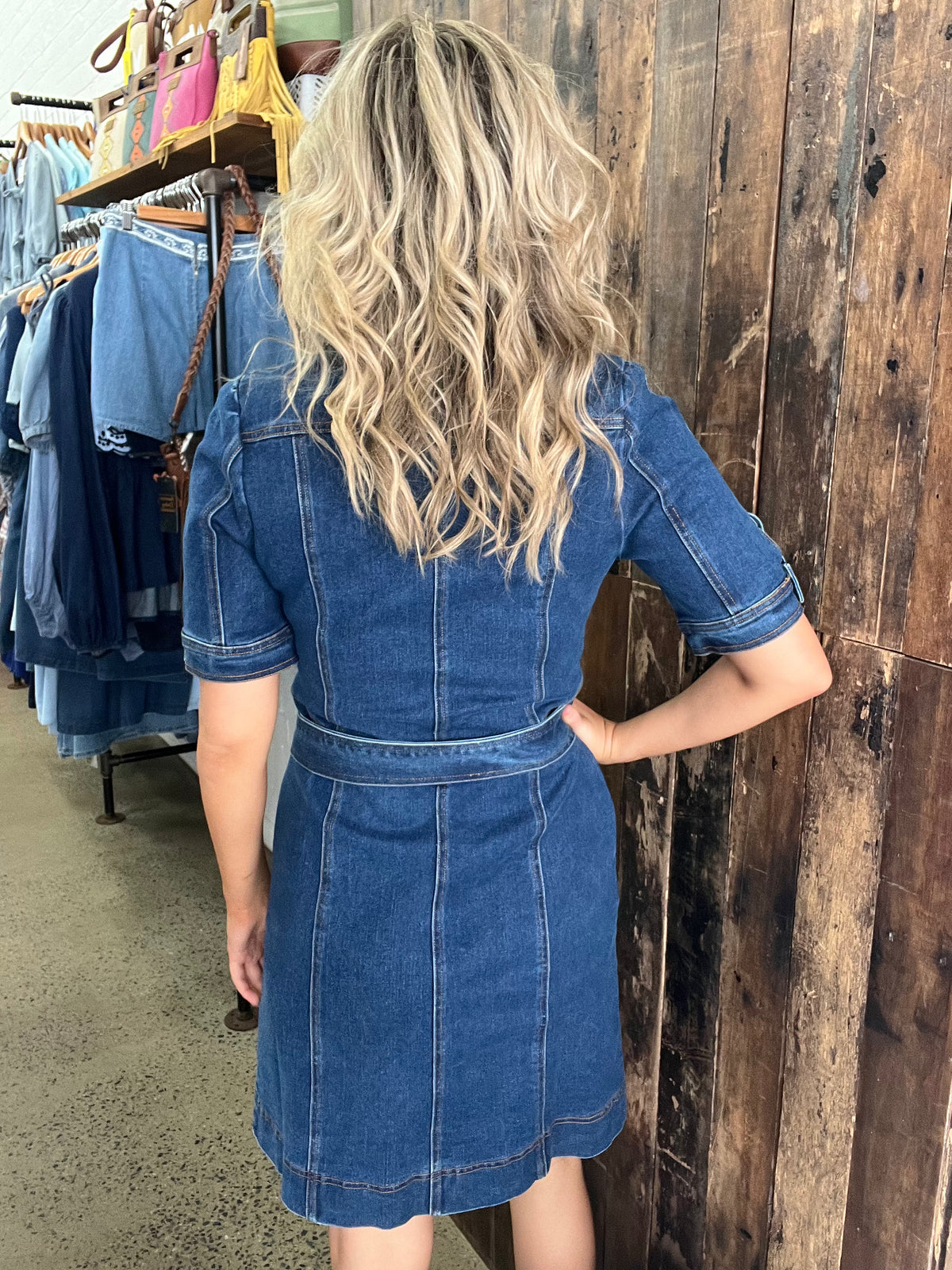 Alba Mini Dress - Dark Denim