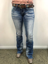 Cowgirl Tuff Jeans - DFMI Turquoise