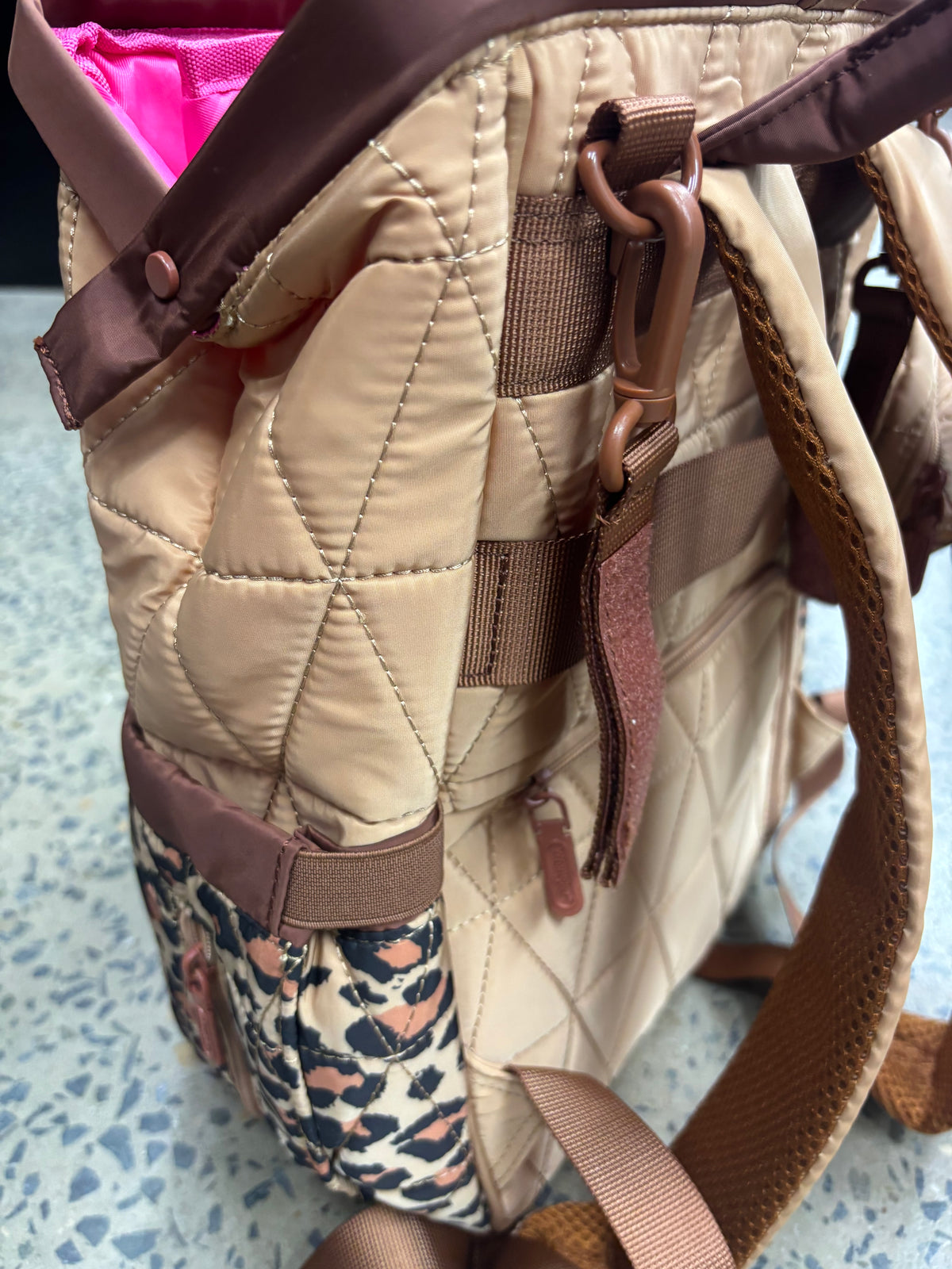 Wrangler Quilted Nappy Bag - Leopard (WG2222-9110LP)