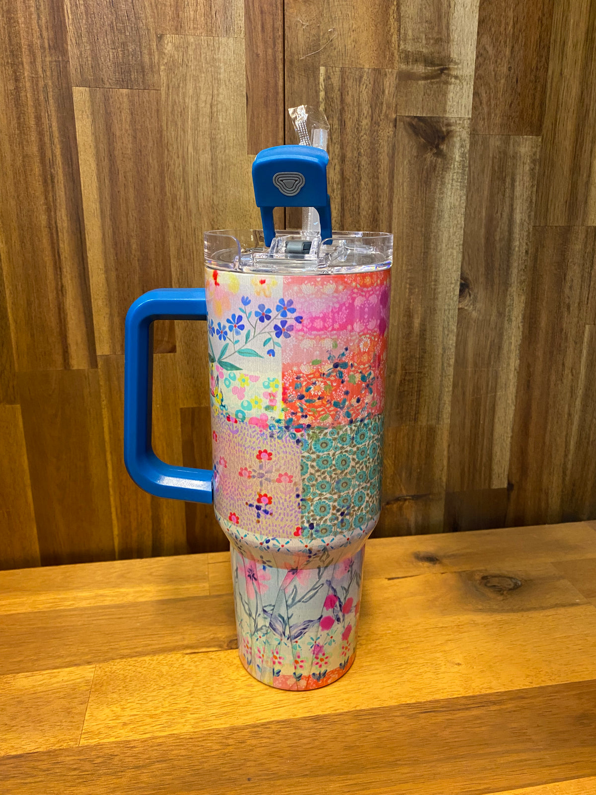 Tumbler - Pink Watercolour Patchwork