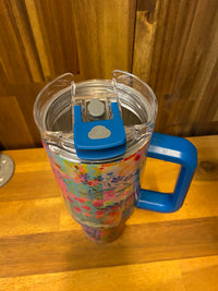 Tumbler - Pink Watercolour Patchwork