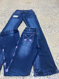 Cowgirl Tuff Jeans - Purple Arrows