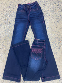Cowgirl Tuff Jeans - Pink BootStitch