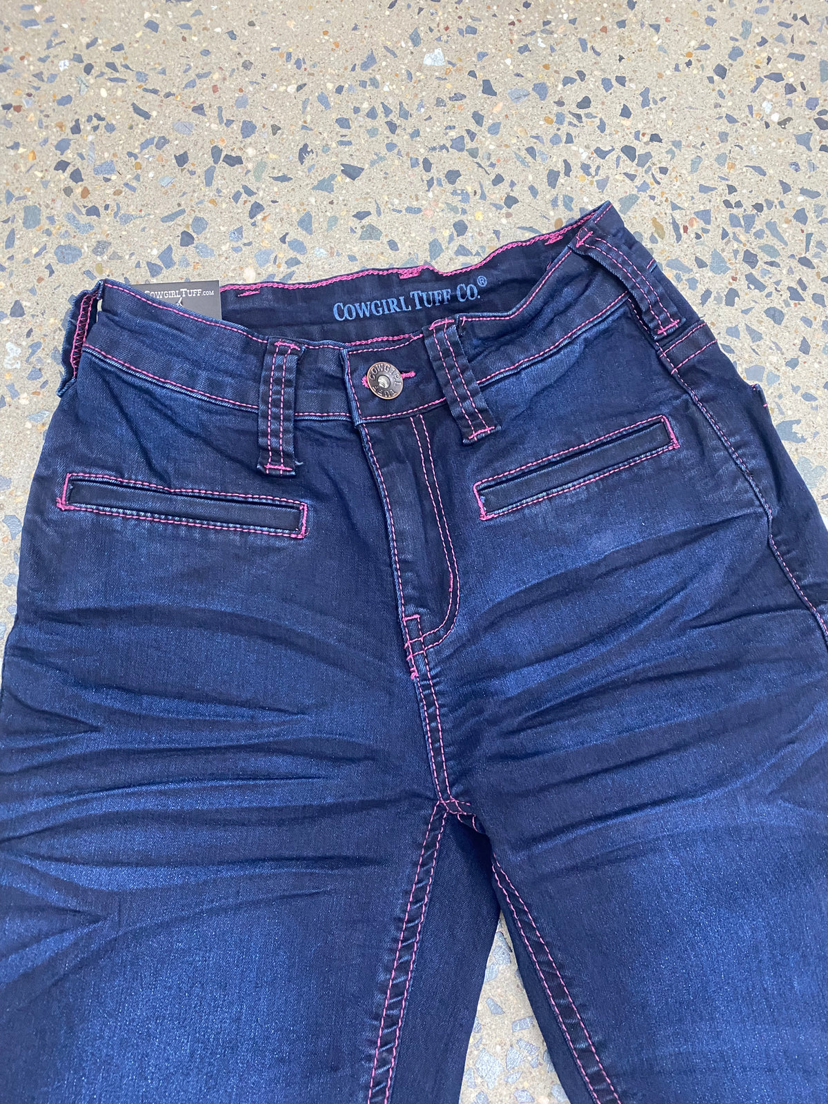 Cowgirl Tuff Jeans - Pink BootStitch