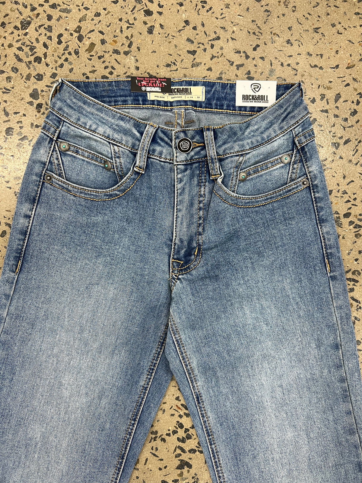Rock & Roll Cowgirl Jeans -  BW5MD09089 - Vintage Mid Rise Trouser