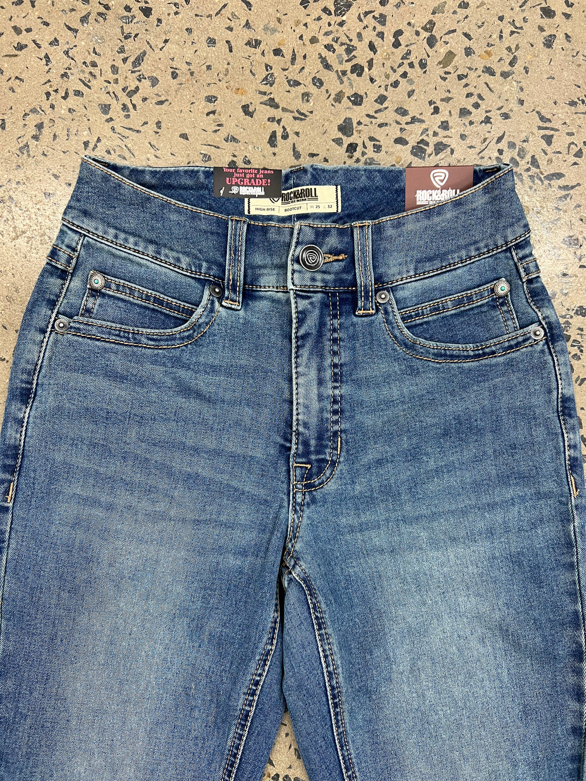 Rock & Roll Cowgirl Jeans - BW4HD09084 - Double Coin Pocket High Rise Bootcut