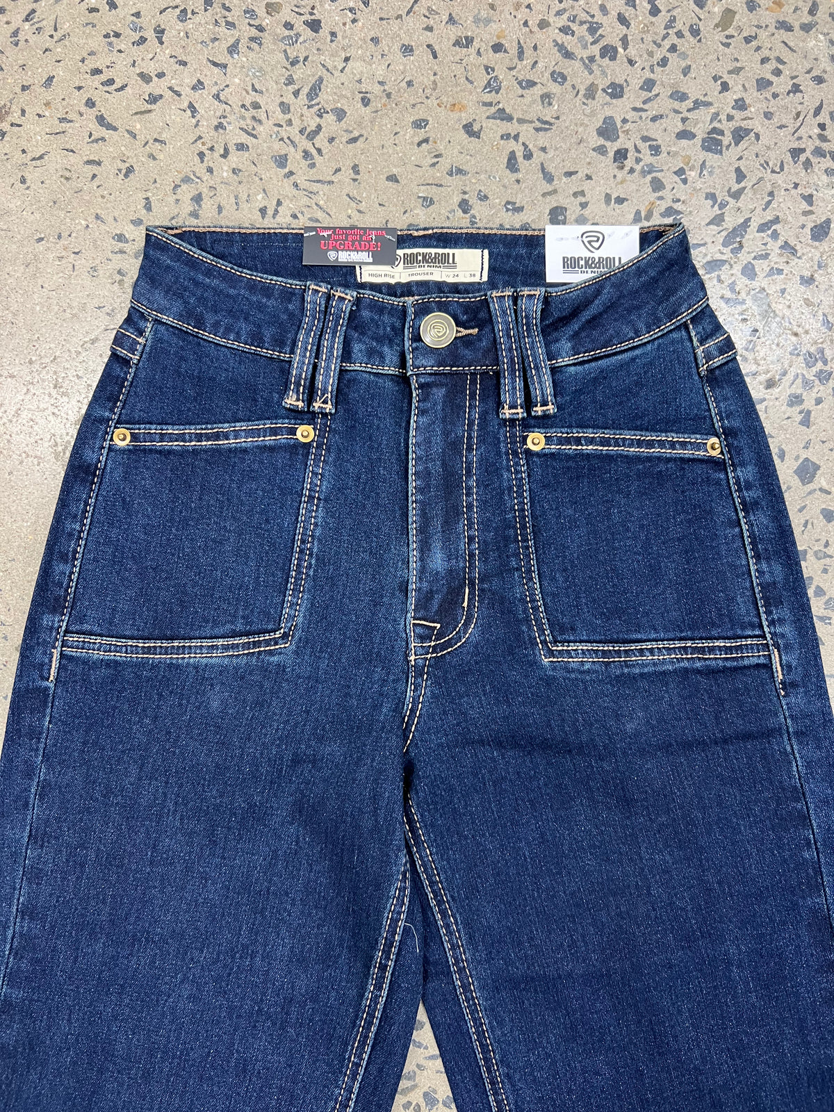 Rock & Roll Cowgirl Jeans - BW5HD09090 - Carpenter Pocket High Rise Trouser