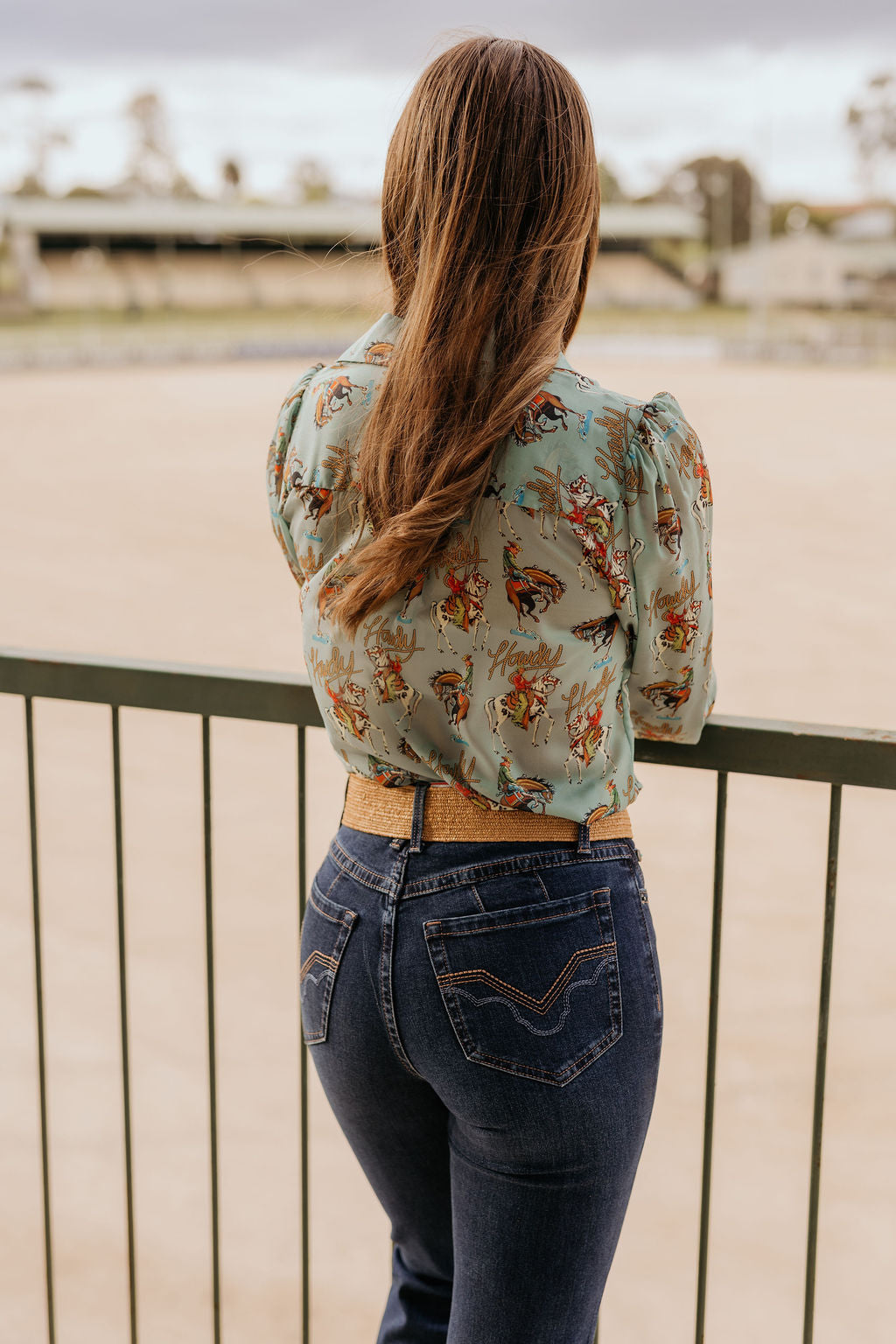 Bradi Top - Teal Howdy