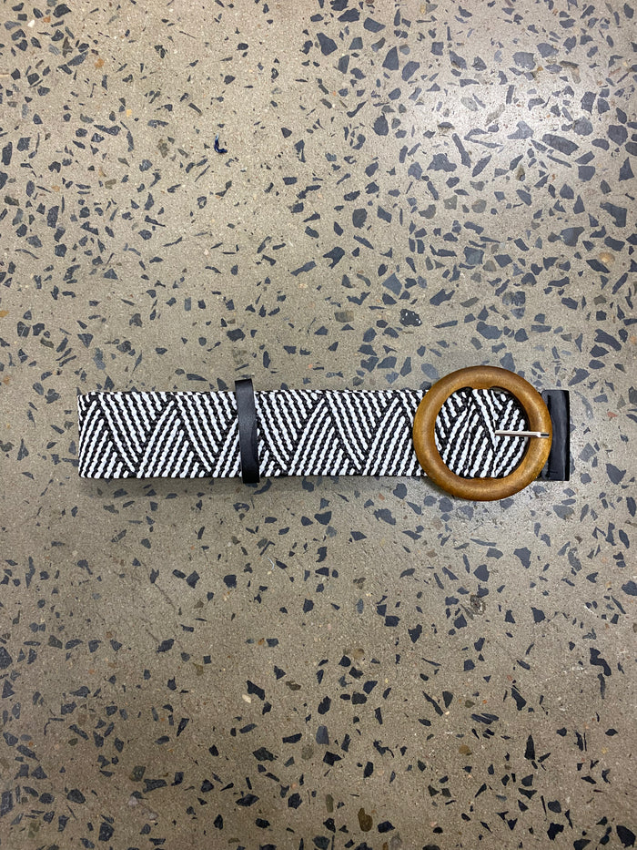 Boutique Belt - Black & White