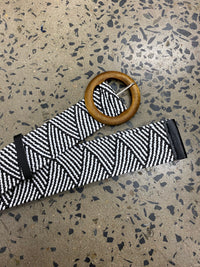 Boutique Belt - Black & White