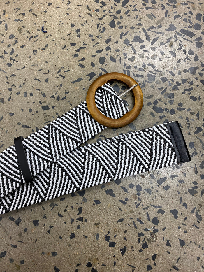 Boutique Belt - Black & White