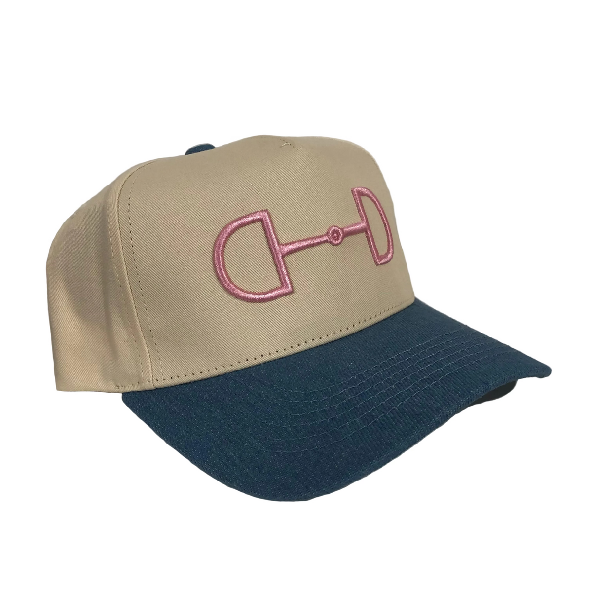 Embroidered Bit Cap - Denim Natural
