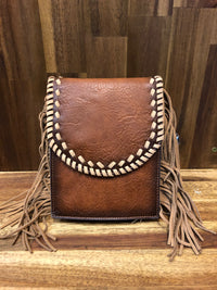 Red Dirt Hat Co Shoulder Pouch - Tan Whipstitch