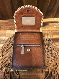 Red Dirt Hat Co Shoulder Pouch - Tan Whipstitch