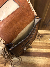 Red Dirt Hat Co Shoulder Pouch - Tan Whipstitch