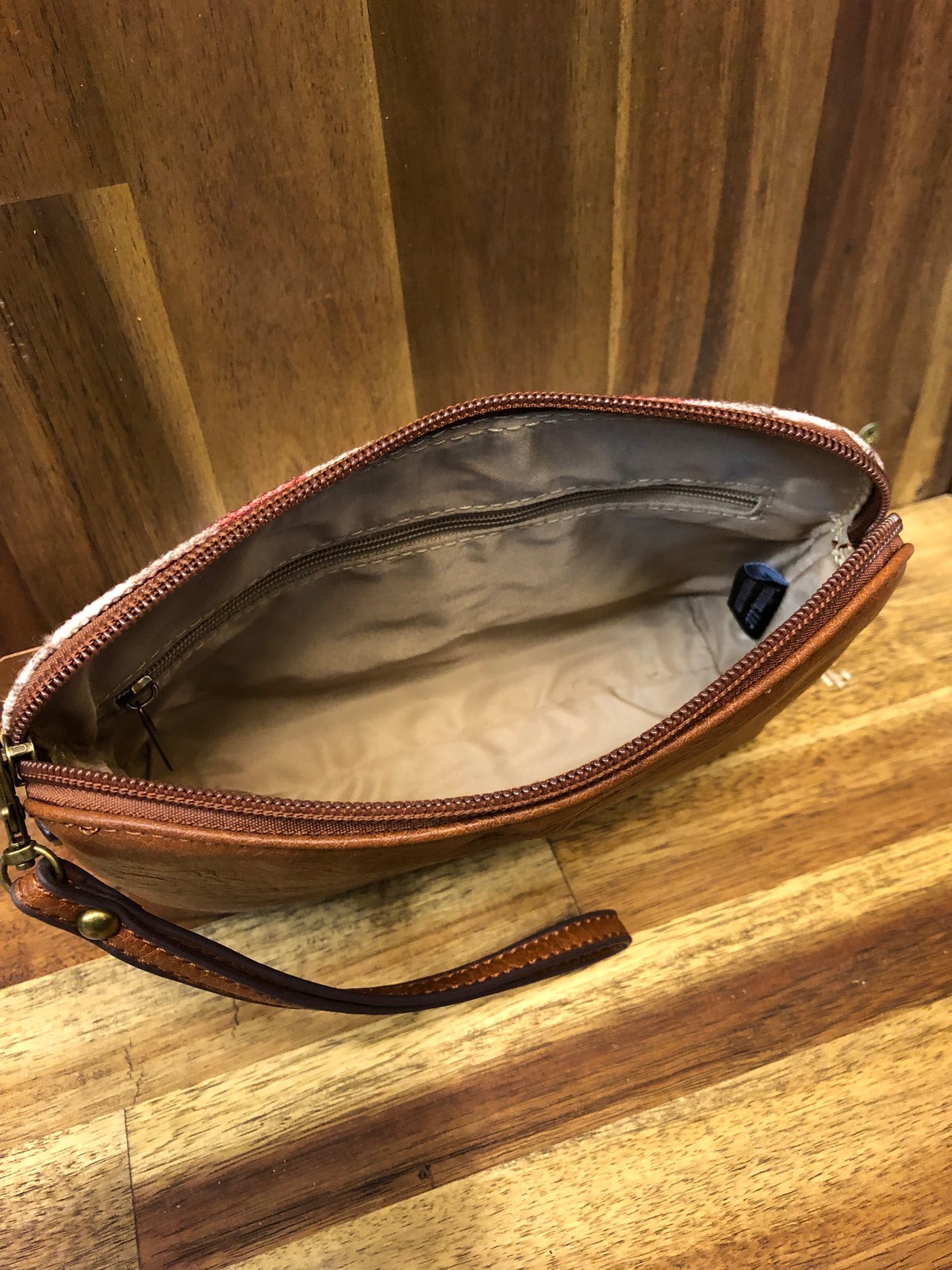 Catchfly Cosmetic Pouch - Tan With Aztec