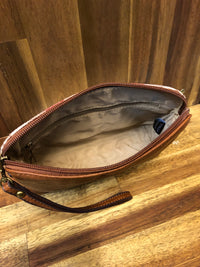 Catchfly Cosmetic Pouch - Tan With Aztec