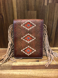 Catchfly Shoulder Pouch - Tan With Aztec