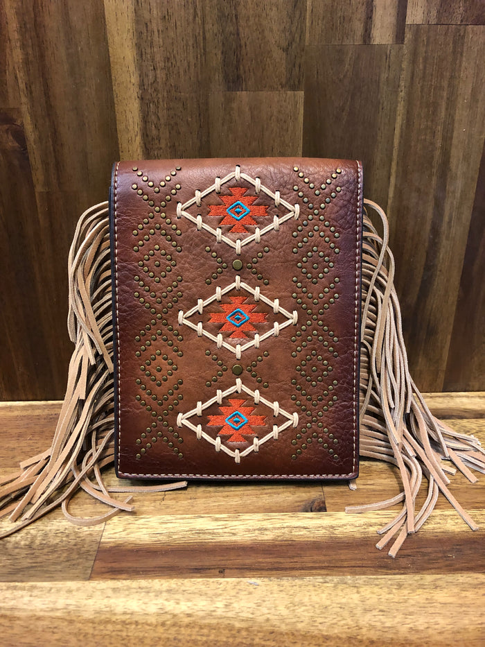 Catchfly Shoulder Pouch - Tan With Aztec