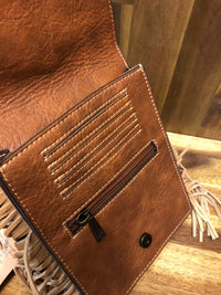 Catchfly Shoulder Pouch - Tan With Aztec