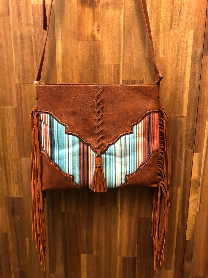 Catchfly Crossbody - Tan With Stripes