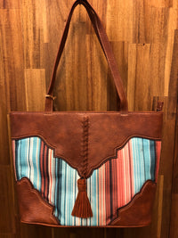 Catchfly Tote - Tan With Stripes