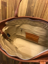 Catchfly Tote - Tan With Stripes
