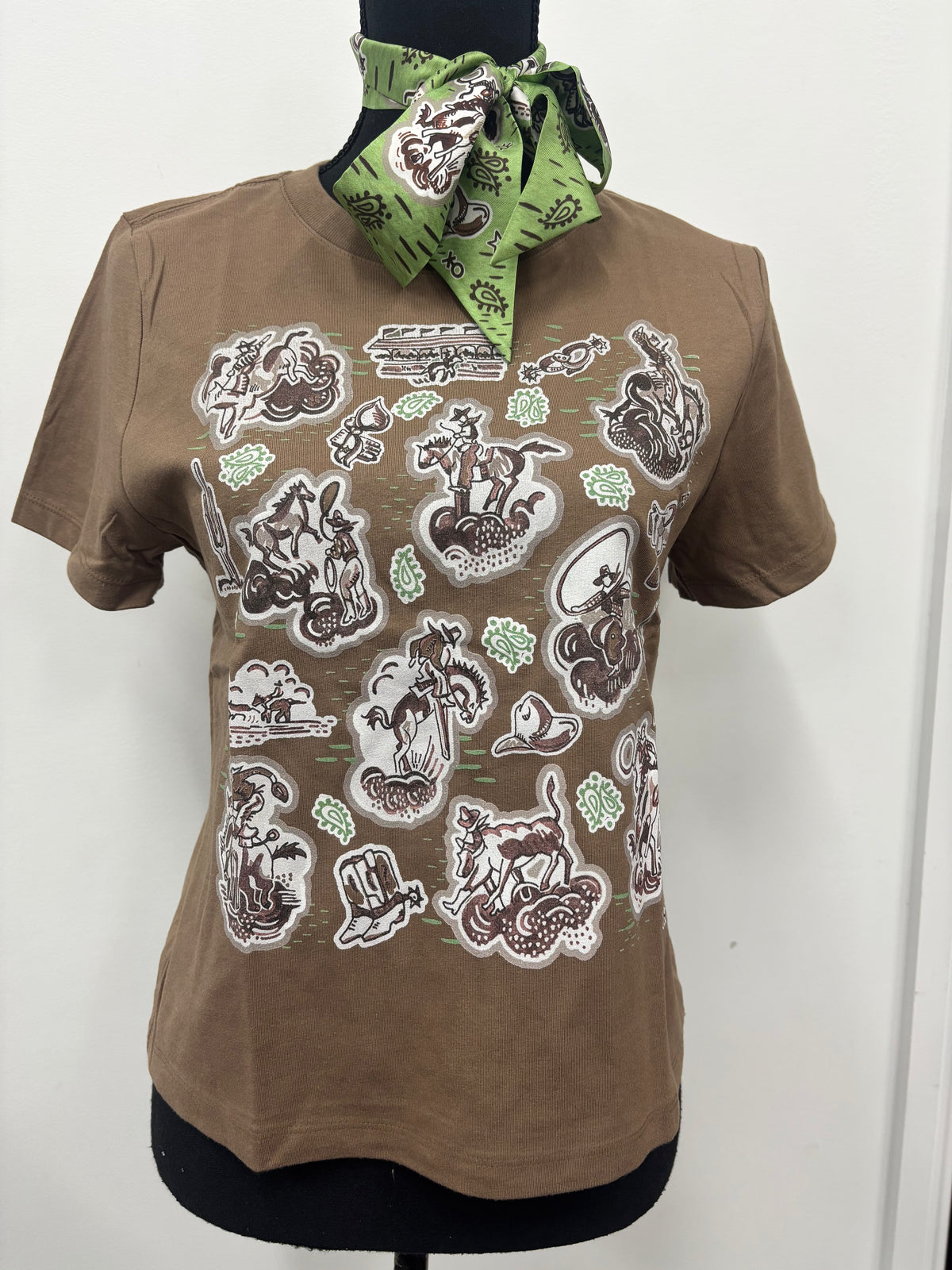 Western Tee - 1940's Cowboy (Vintage Brown)