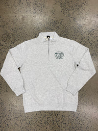 Cowgirl Tuff Quarter Zip - Light Grey/Green Print