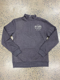 Cowgirl Tuff Quarter Zip - Brown/Cream Print