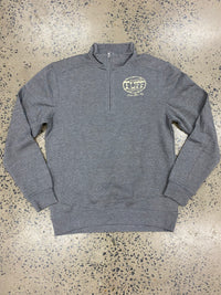 Cowgirl Tuff Quarter Zip - Charcoal/Cream Print