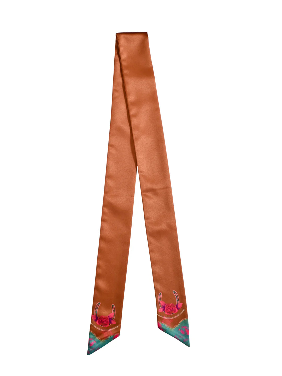 Western Twilly Scarf - Rodeo Rose In Copper