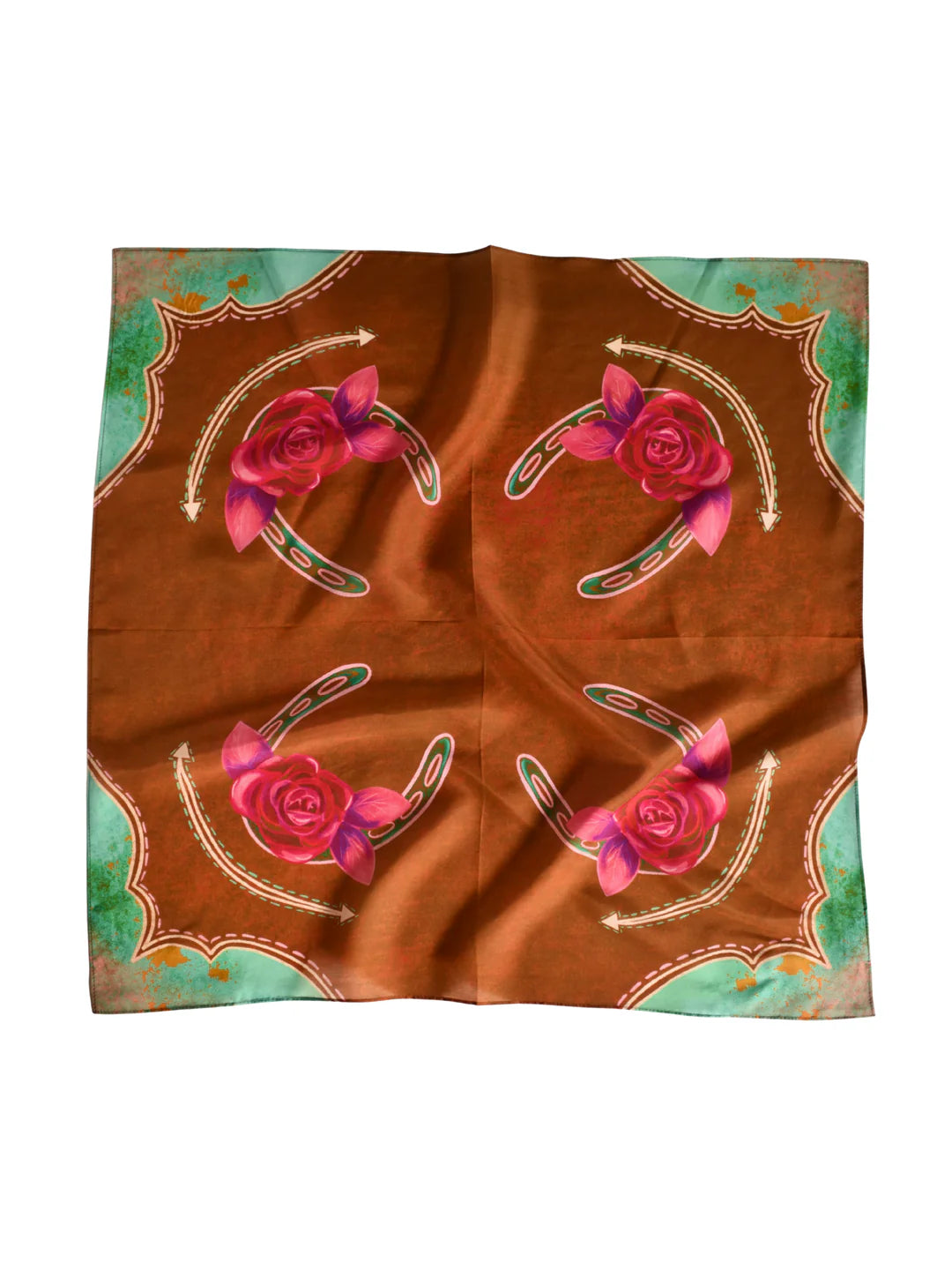 Western Wild Rag - Rodeo Rose In Copper
