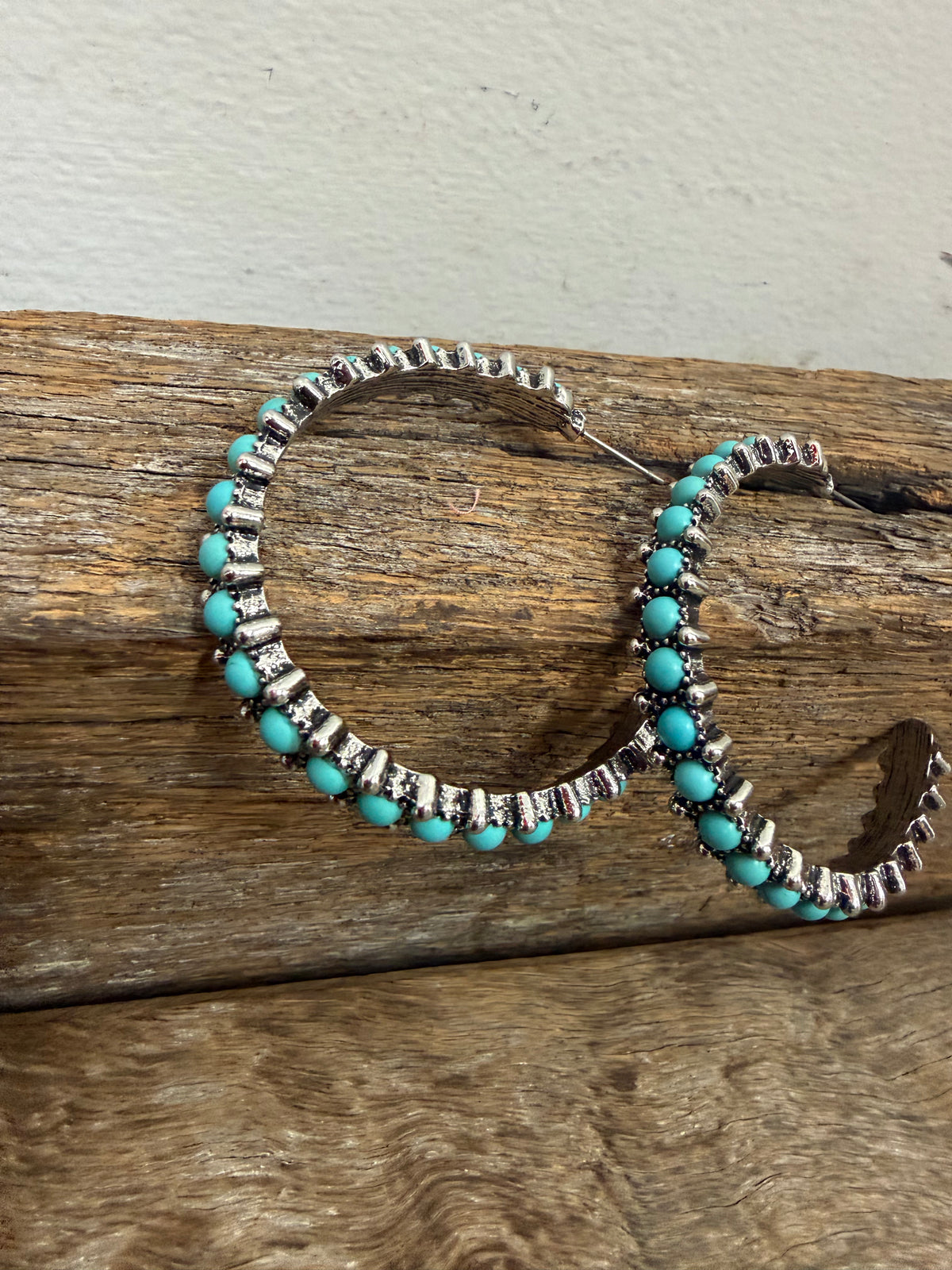 Ella - Turqouise Large Hoop