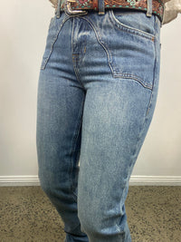 Rock & Roll Cowgirl Jeans - RRWD4HR1BR - High Rise Bootcut