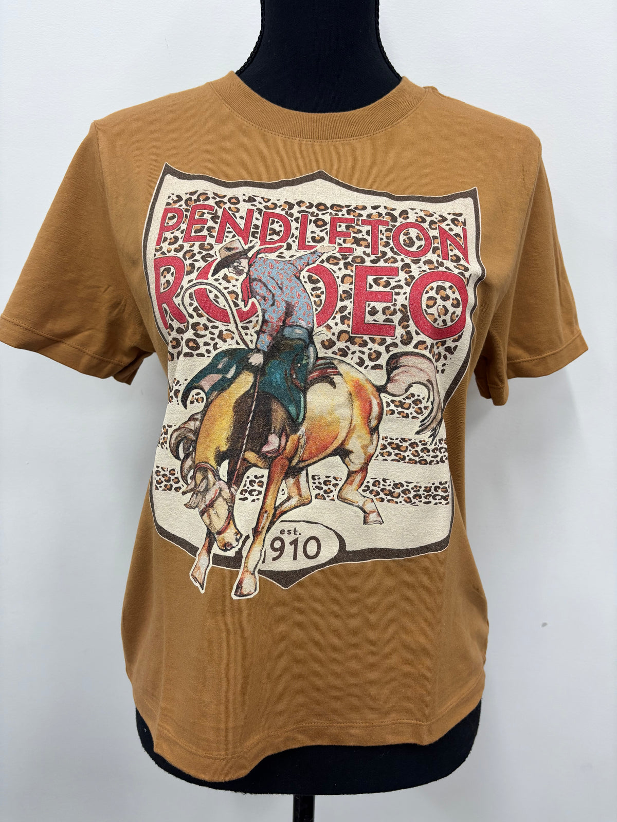 Western Tee - Leopard Backnumber (Toast)