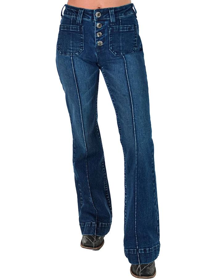 Cowgirl Tuff Jeans - Button Up Dark Trouser