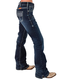 Cowgirl Tuff Jeans - Boot Stitch White