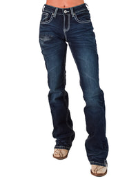 Cowgirl Tuff Jeans - Boot Stitch White
