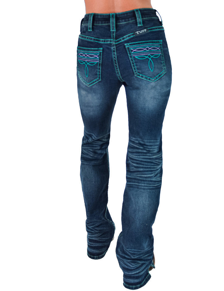 Cowgirl Tuff Jeans - Colorful Bootstitch